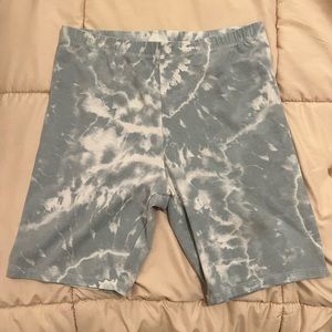 Tie die biker shorts